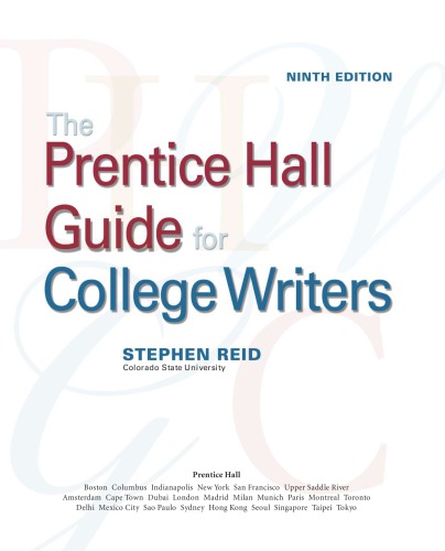 The Prentice Hall Guide for College Writers