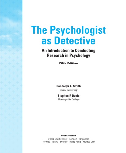 The Psychologist as Detective