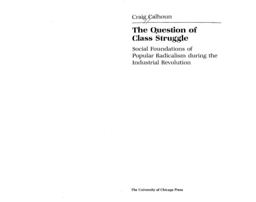 The Question Of Class Struggle