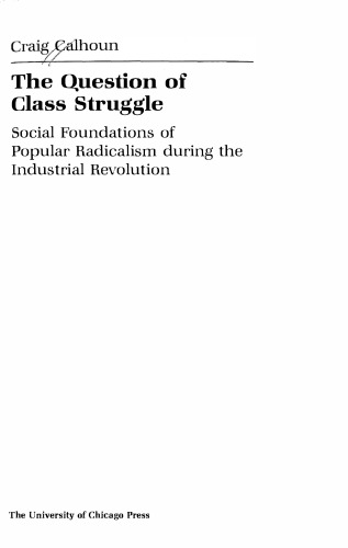 The Question of Class Struggle