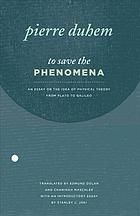 To Save the Phenomena