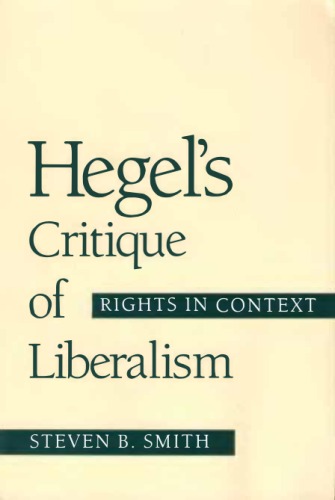 Hegel's Critique of Liberalism