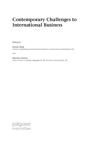 Contemporary Challenges to International Business