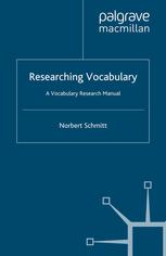 Researching vocabulary a vocabulary research manual