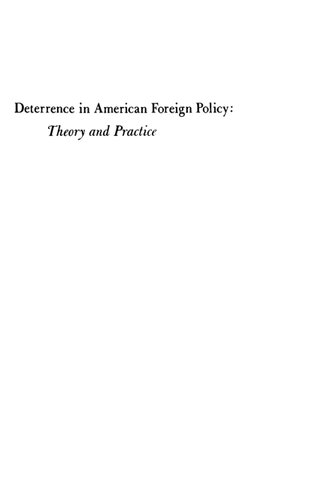 Deterrence in American Foreign Policy