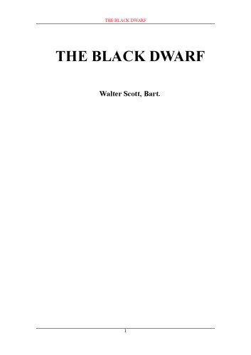 The Black Dwarf