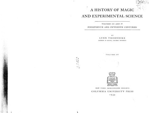 History of Magic and Experimental Science