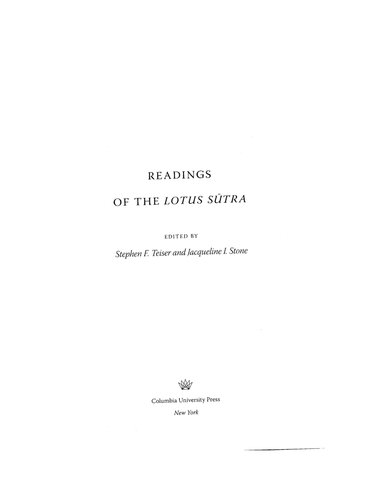 Readings of the Lotus Sutra