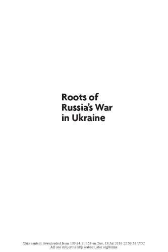 Roots of Russia's War in Ukraine