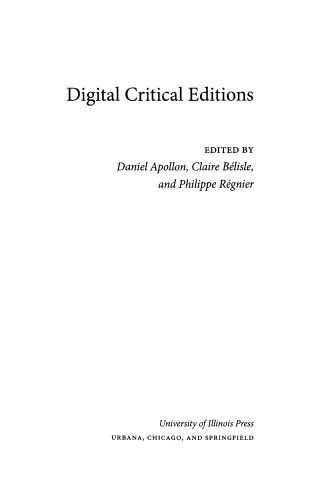 Digital Critical Editions