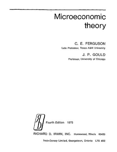 Microeconomic Theory