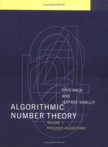 Algorithmic Number Theory, Volume 1