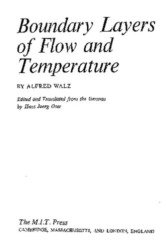 Boundary Layers of Flow and Temperature