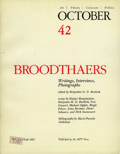 Broodthaers : writings, interviews, photographs