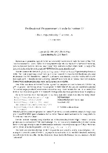 Profl Programm Guide FORTRAN 77