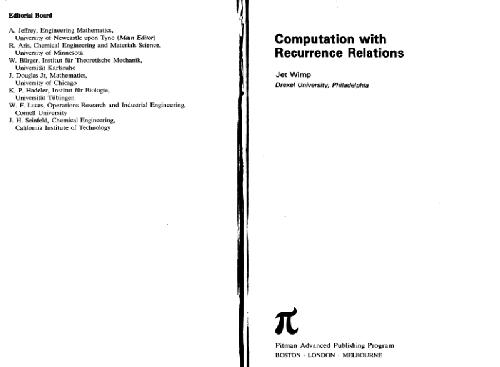 Computation With Recurrence Relations