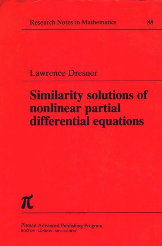 Similarity Solutions of Nonlinear Partial Differential Equations