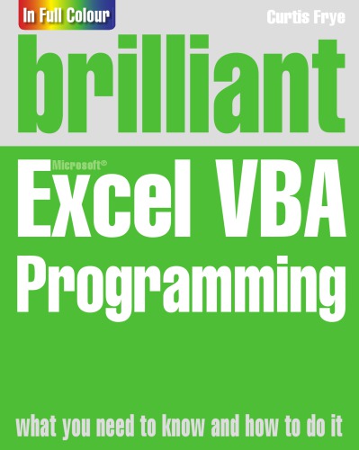 Brilliant Excel VBA Programming. Ken Bluttman