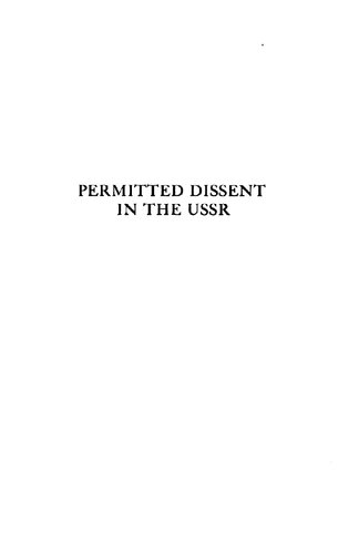 Permitted Dissent In The Ussr