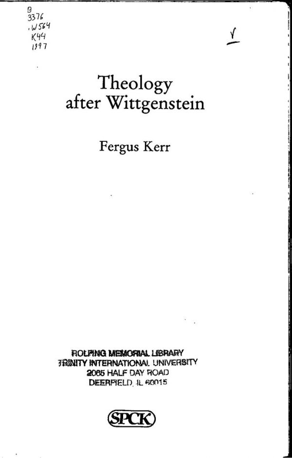 Theology After Wittgenstein