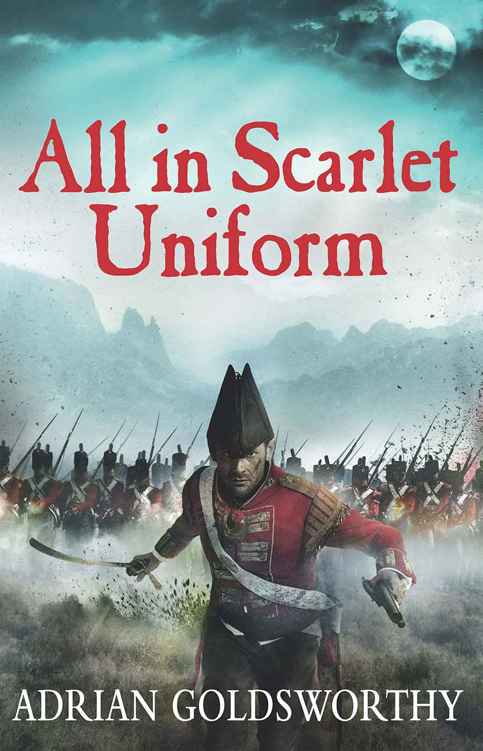 All in scarlet uniform