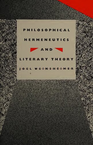 Philosophical Hermeneutics and Literary Theory