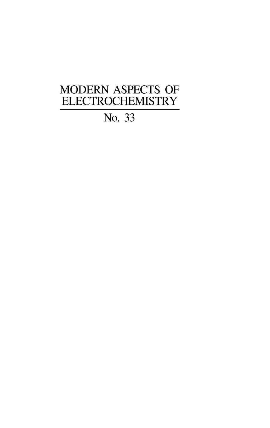 Modern Aspects of Electrochemistry 33