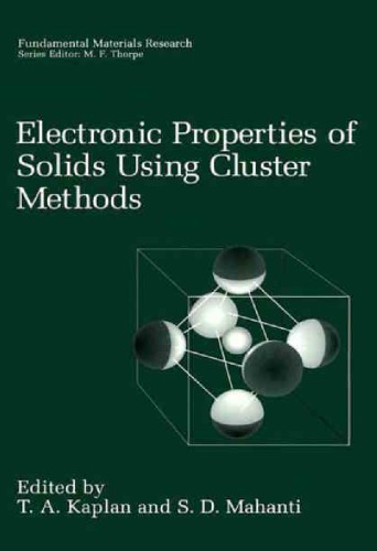 Electronic properties of solids using cluster methods