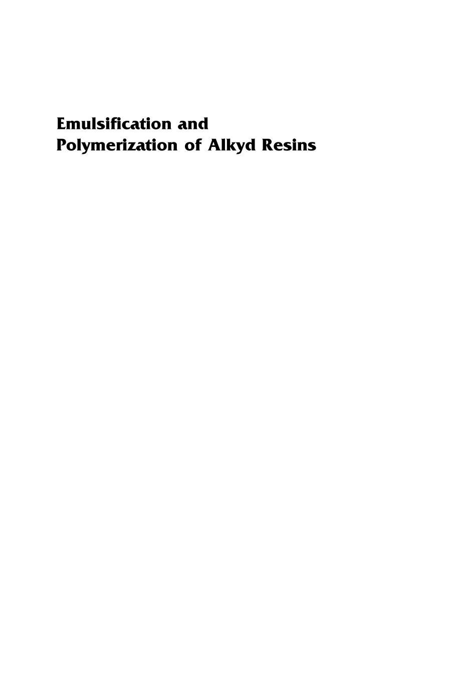 Emulsification and polymerization of alkyd resins