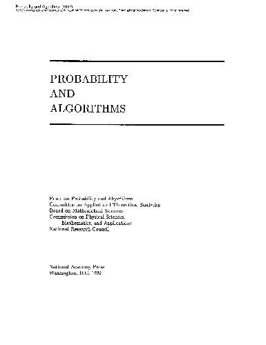 Probability and Algorithms