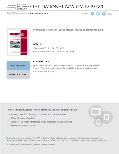 Minimizing roadway embankment damage from flooding