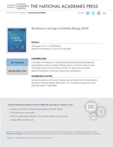 Biodefense in the Age of Synthetic Biology