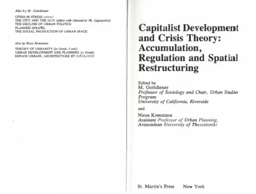 Capitalist Development and Crisis Theory