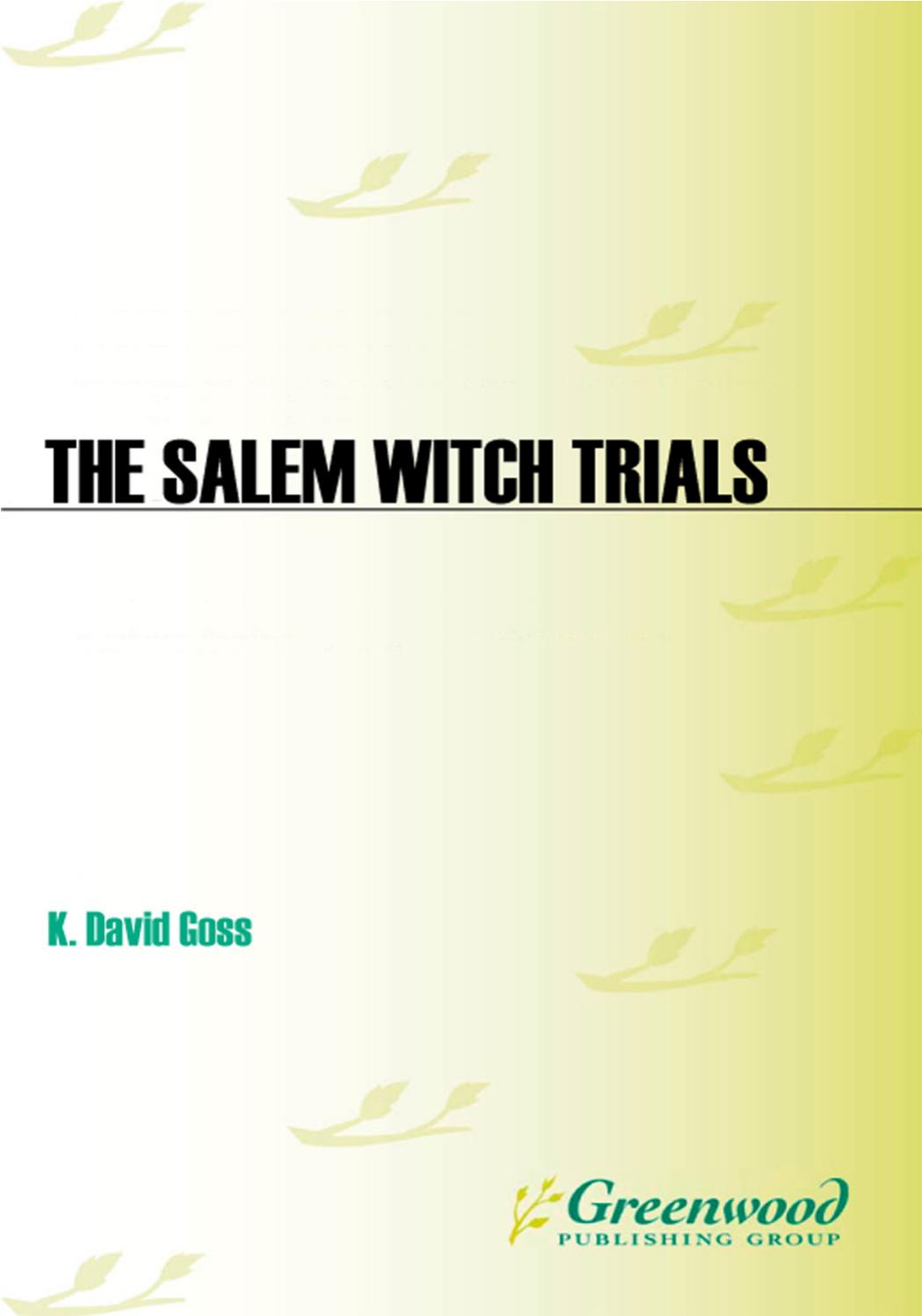 The Salem Witch Trials