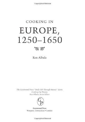 Cooking in Europe, 1250-1650