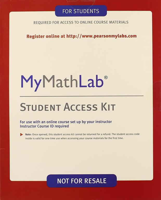 MyLab Math -- Valuepack Access Card