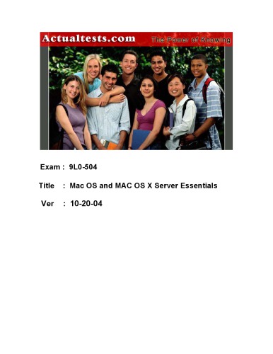 Mac OS X server essentials