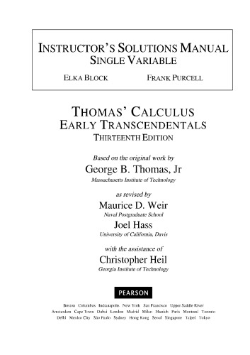 Thomas' Calculus