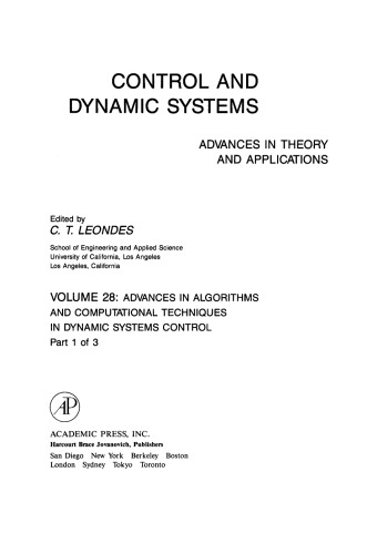 Control and Dynamic Systems