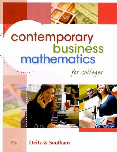 Contemporary Business Mathematics for Colleges (with CD-ROM)