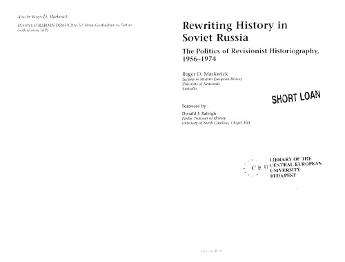 Rewriting History in Soviet Russia