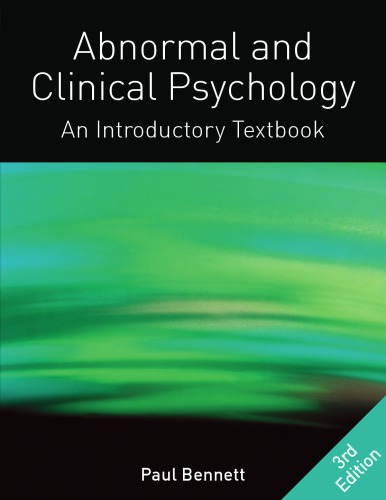 Abnormal and Clinical Psychology: An Introductory Textbook