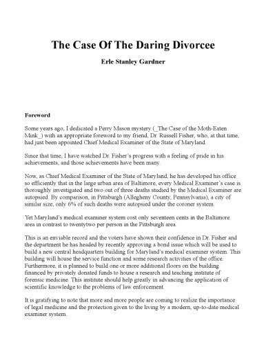 Case of the Daring Divorcee