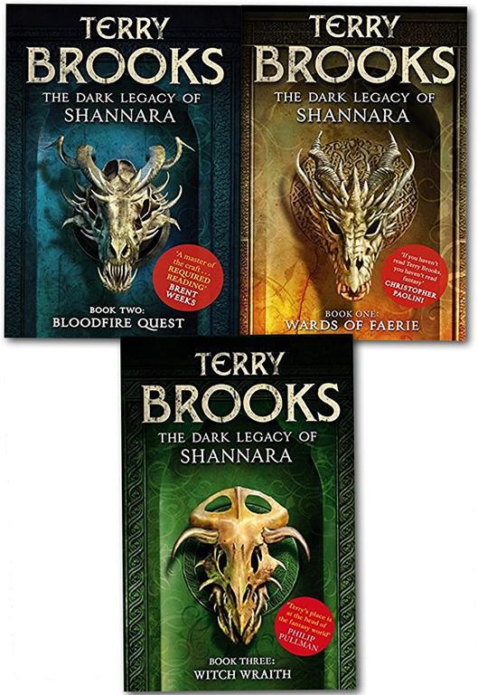 The Dark Legacy of Shannara Series Terry Brooks 3 Books Collection Set (Wards of Faerie, Bloodfire Quest, Witch Wraith)
