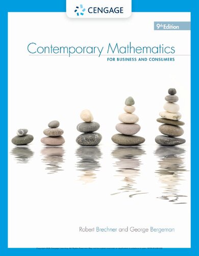 Contemporary Mathematics for Business &amp; Consumers, 9th