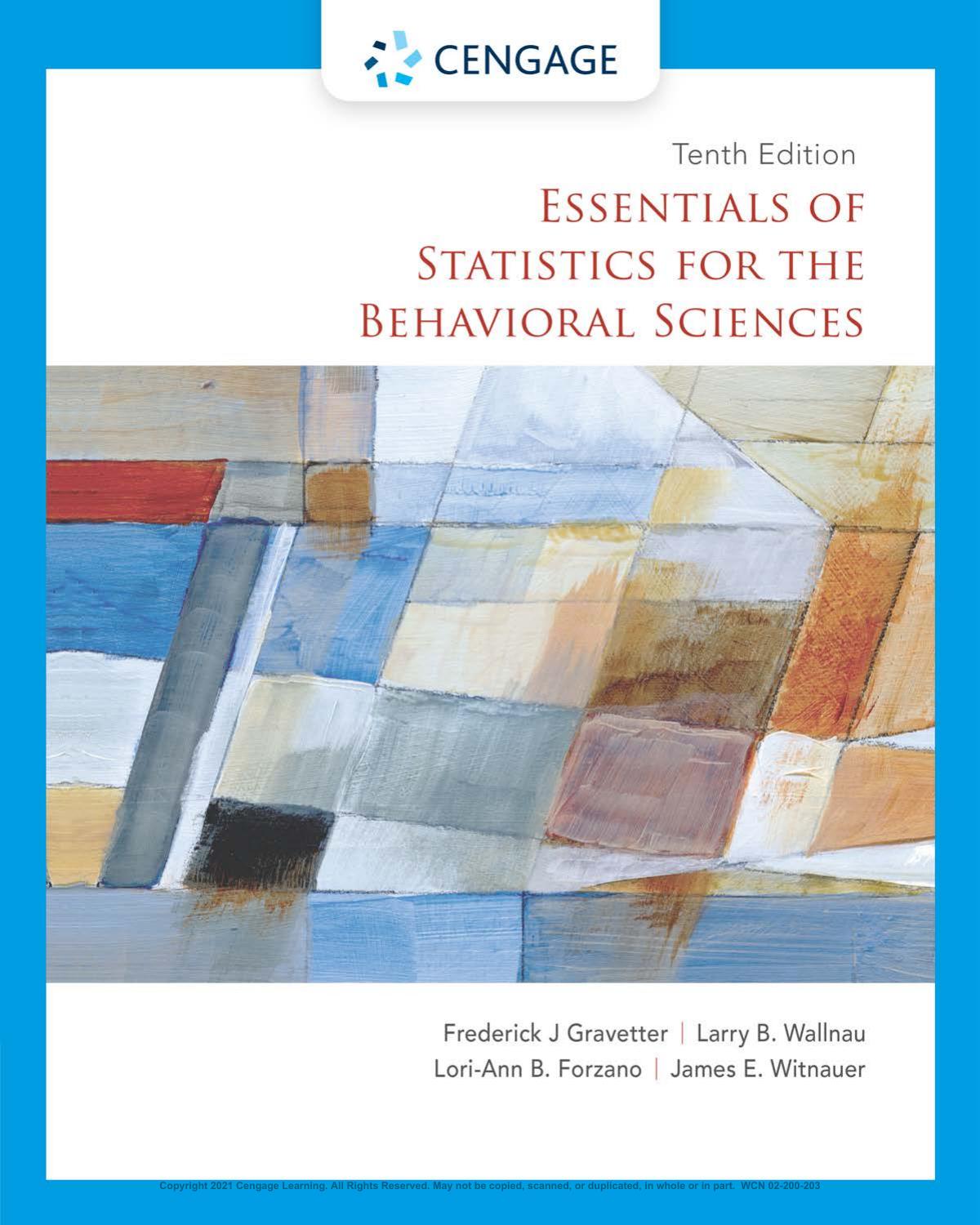 Essentials of Statistics for the Behavioral Sciences