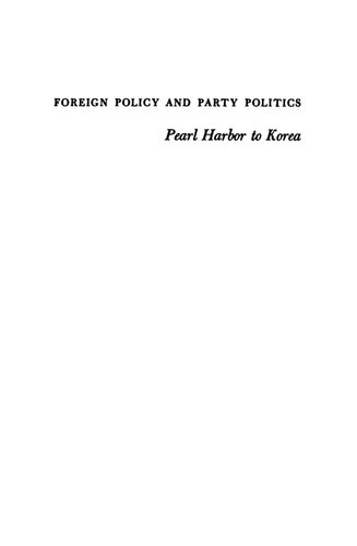 Foreign Policy and Party Politics