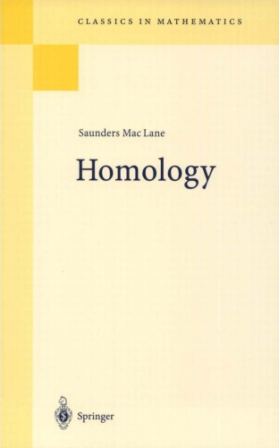 Homology (Grundlehren der Mathematischen Wissenschaften in Einzeldarstellungen)