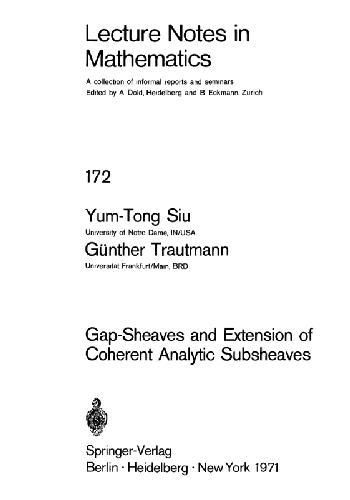 Gap Sheaves And Extension Of Coherent Analytic Subsheaves