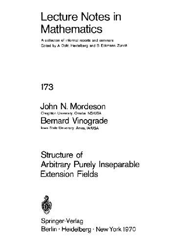 Structure Of Arbitrary Purely Inseparable Extension Fields